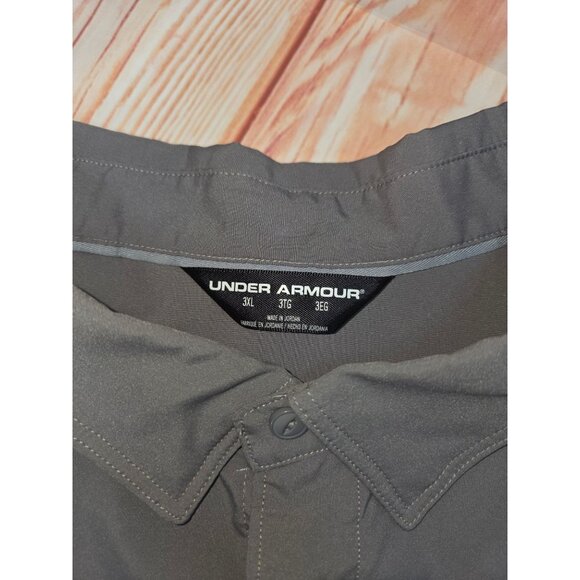 Under Armour Mens Short Sleeve Fishing Shirt 3XL Gray - Picture 5 of 7